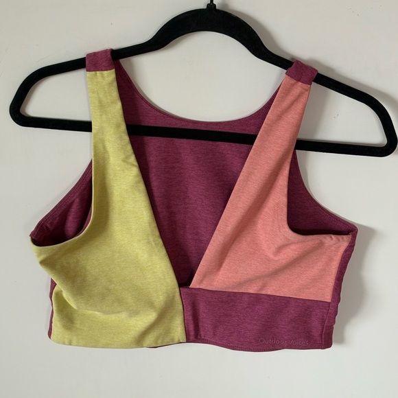 Outdoor Voices Venus Crop Color Block Activewear Top Size L - Picture 8 of 9